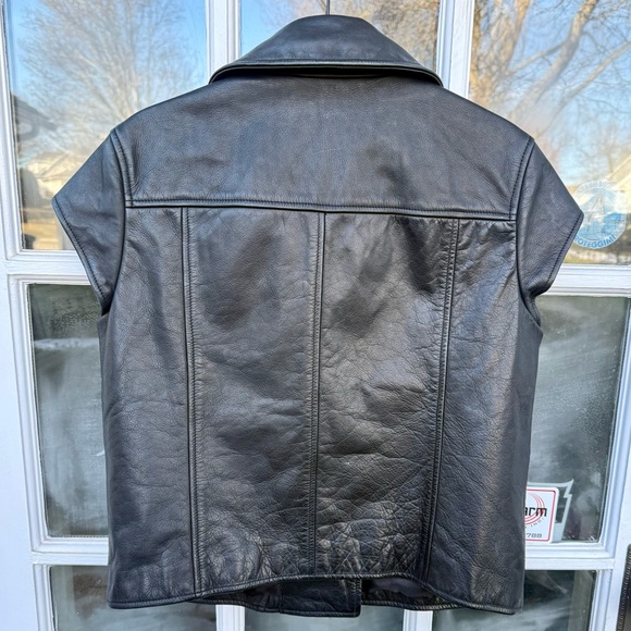 Saturdays by Kate Spade Leather Biker Vest szL - Picture 8 of 11